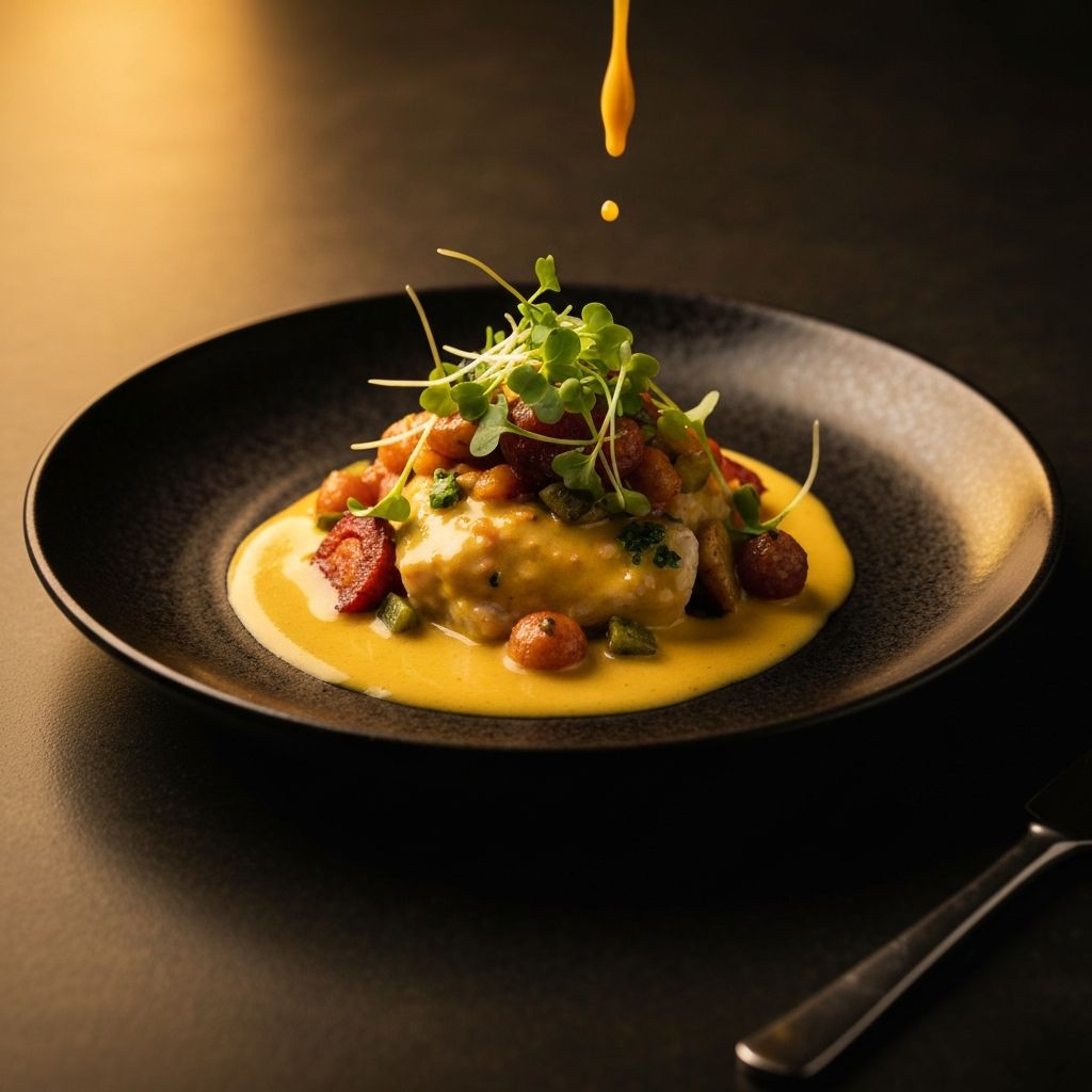 Gourmet dish presentation